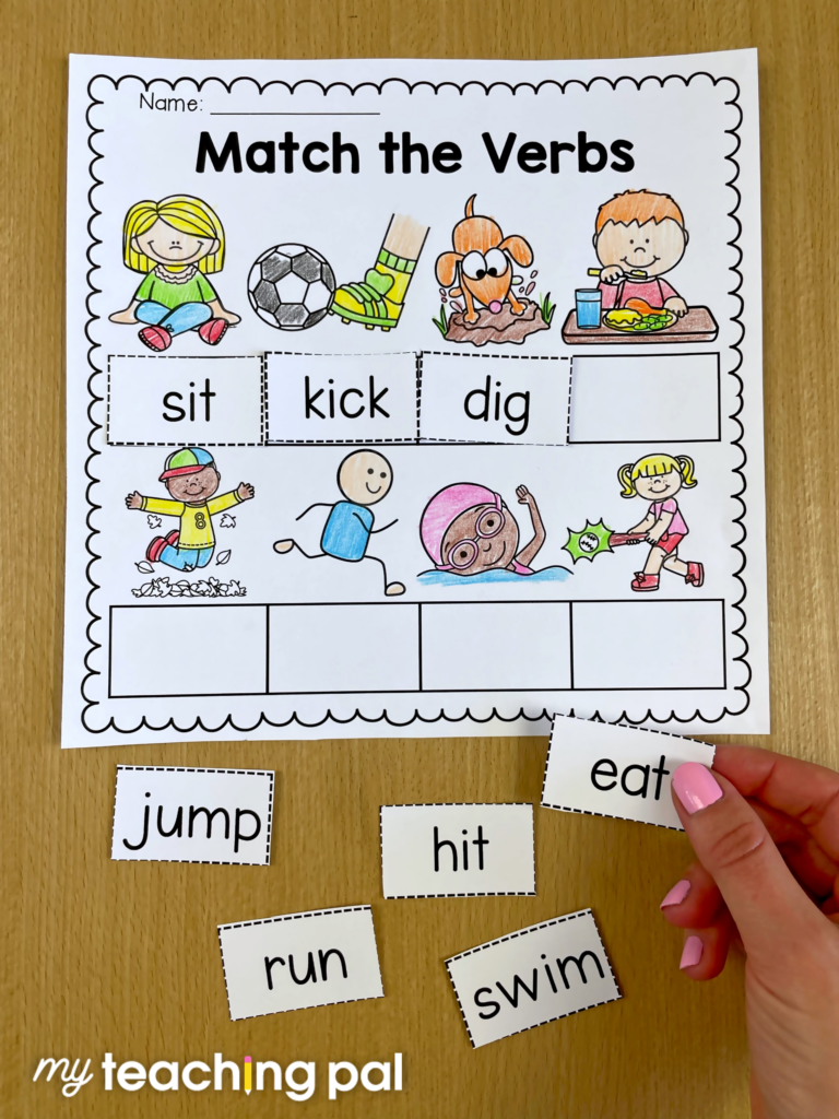 Action verbs worksheet